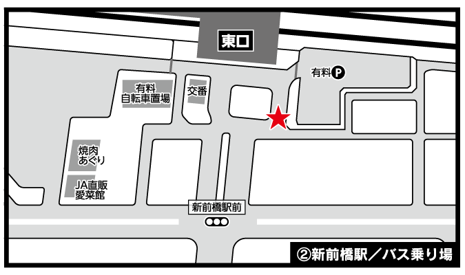 新前橋駅バス停地図