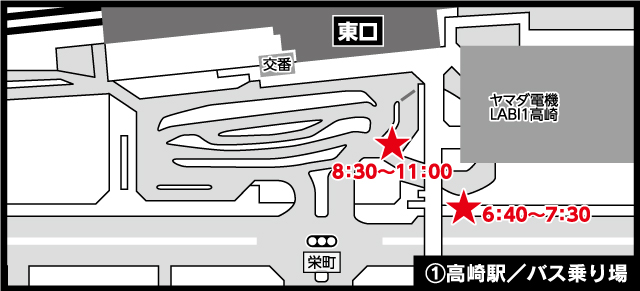 JR高崎駅バス乗り場